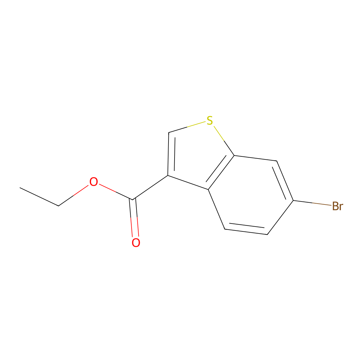 Ethyl 6-bromo-1-benzothiophene-3-carboxylate molecular structure, CAS 946427-88-9
