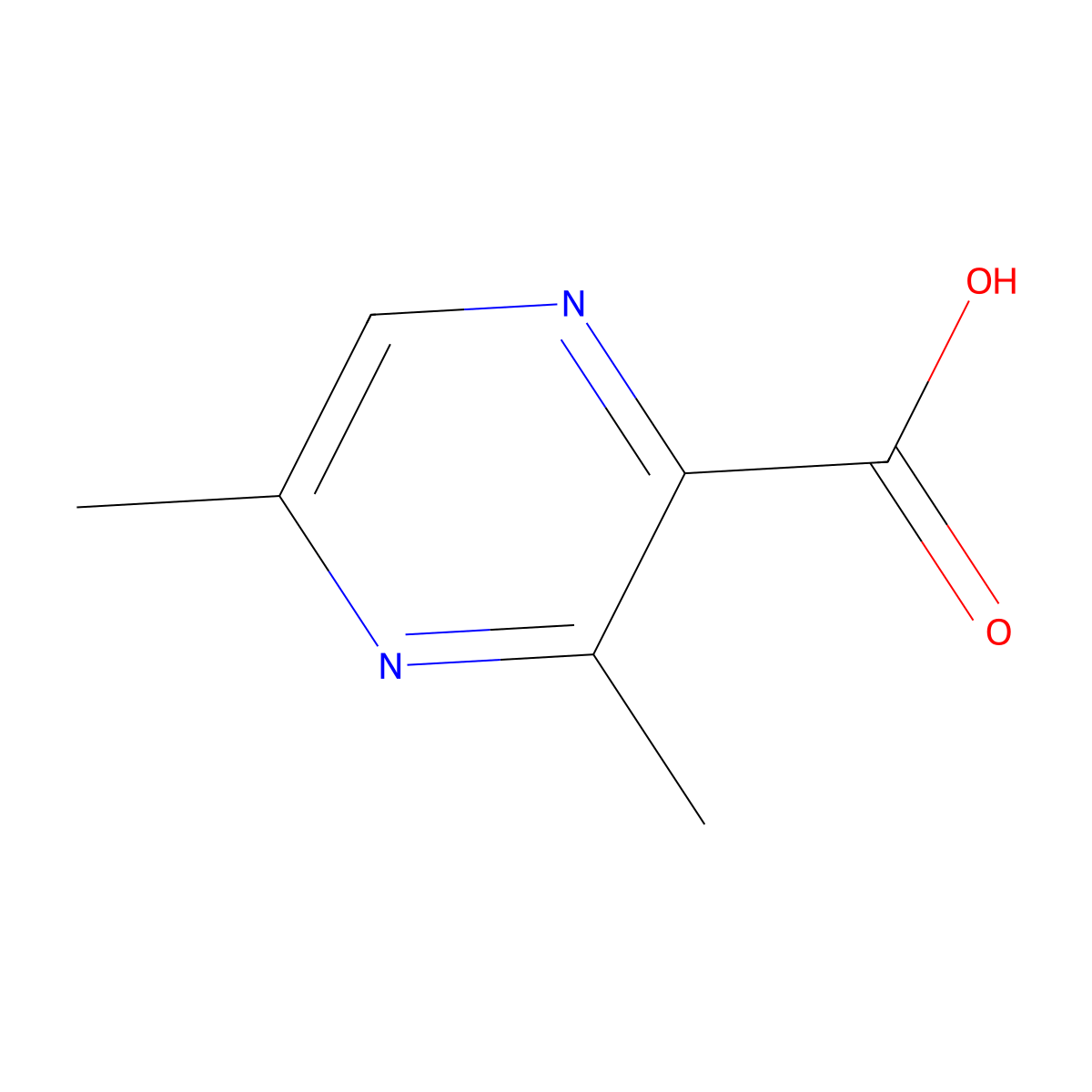 3,5-Dimethylpyrazine-2-carboxylic acid molecular structure, CAS 946493-27-2