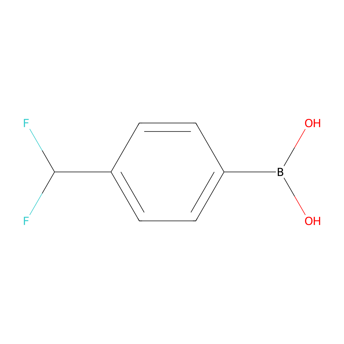 [4-(Difluoromethyl)phenyl]boronic acid molecular structure, CAS 946525-43-5