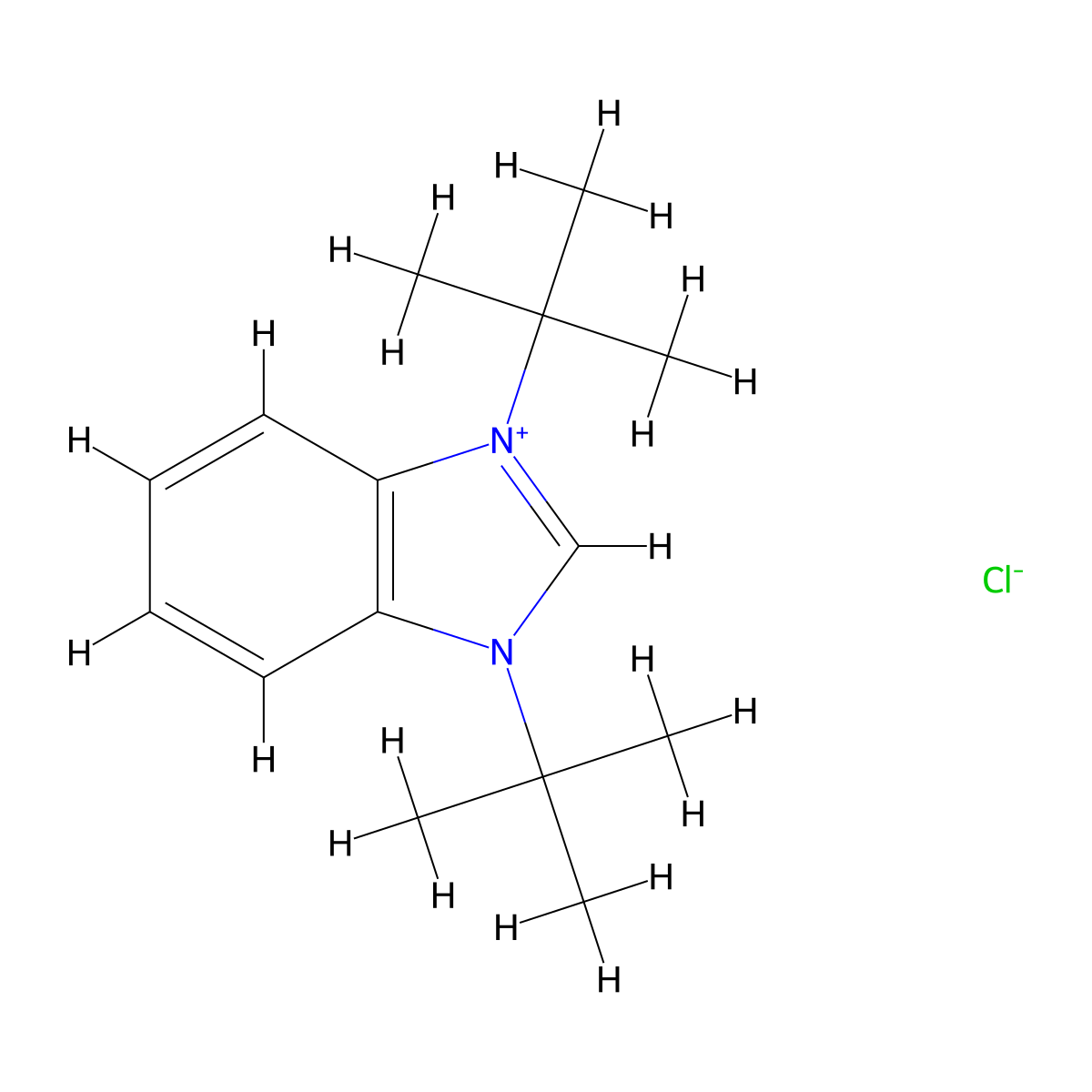 1,3-Di-tert-butyl-1H-benzo[d]imidazol-3-ium chloride molecular structure, CAS 946607-10-9