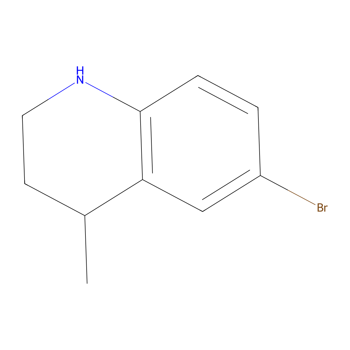 6-Bromo-4-methyl-1,2,3,4-tetrahydroquinoline molecular structure, CAS 946837-99-6