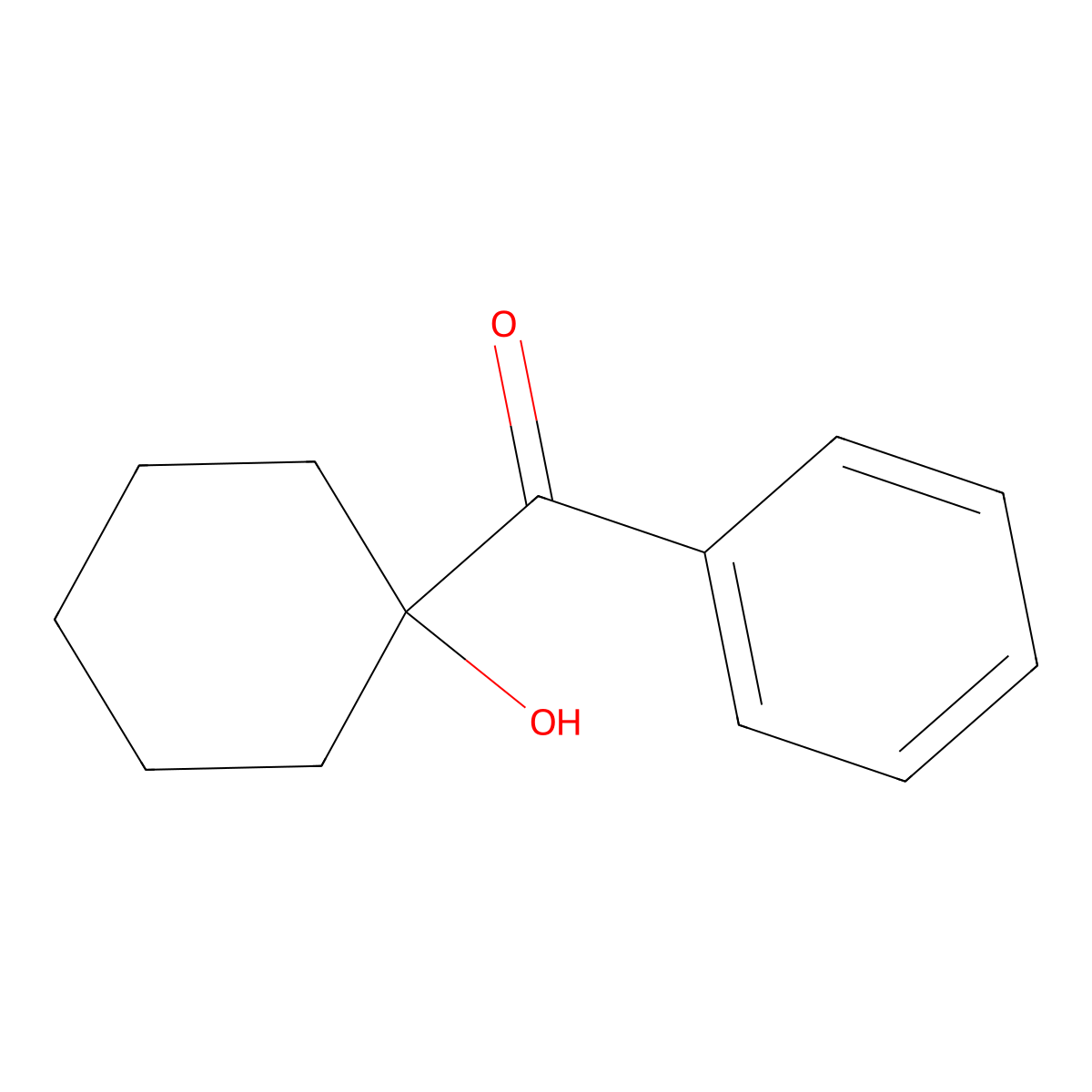1-Hydroxycyclohexyl phenyl ketone molecular structure, CAS 947-19-3