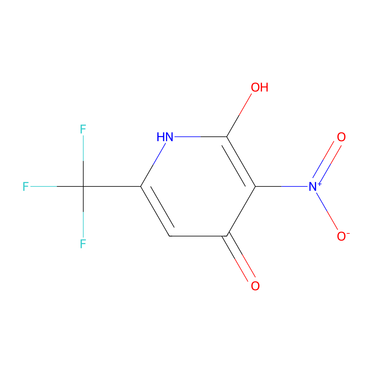 2-hydroxy-3-nitro-6-(trifluoromethyl)-1H-pyridin-4-one molecular structure, CAS 947144-26-5