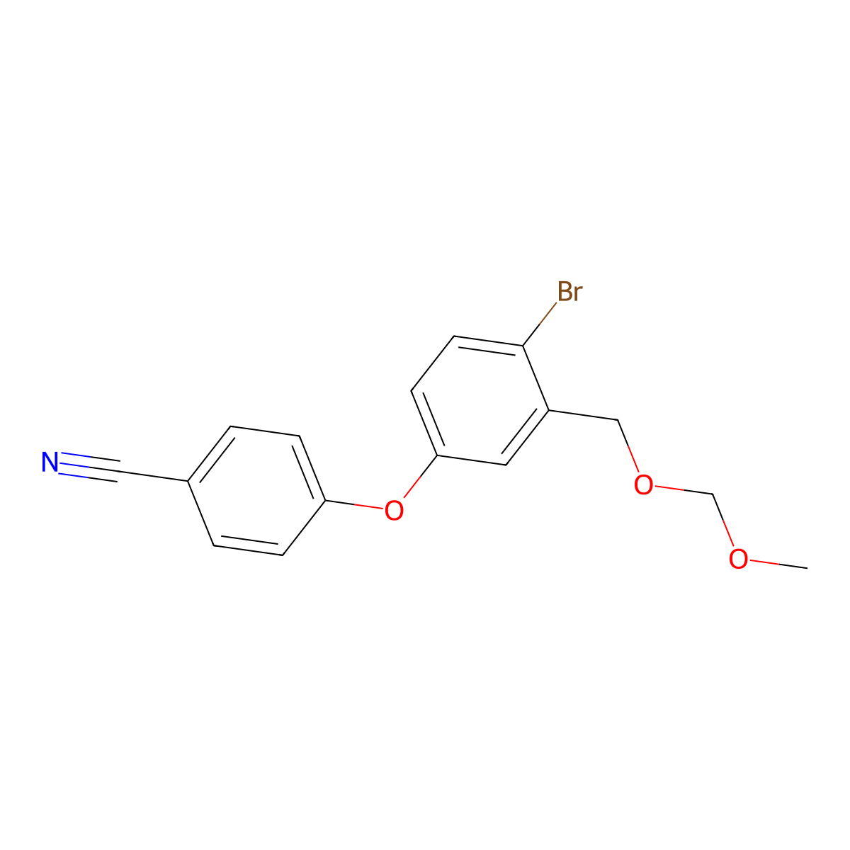 4-(4-Bromo-3-((methoxymethoxy)methyl)phenoxy)benzonitrile molecular structure, CAS 947162-14-3