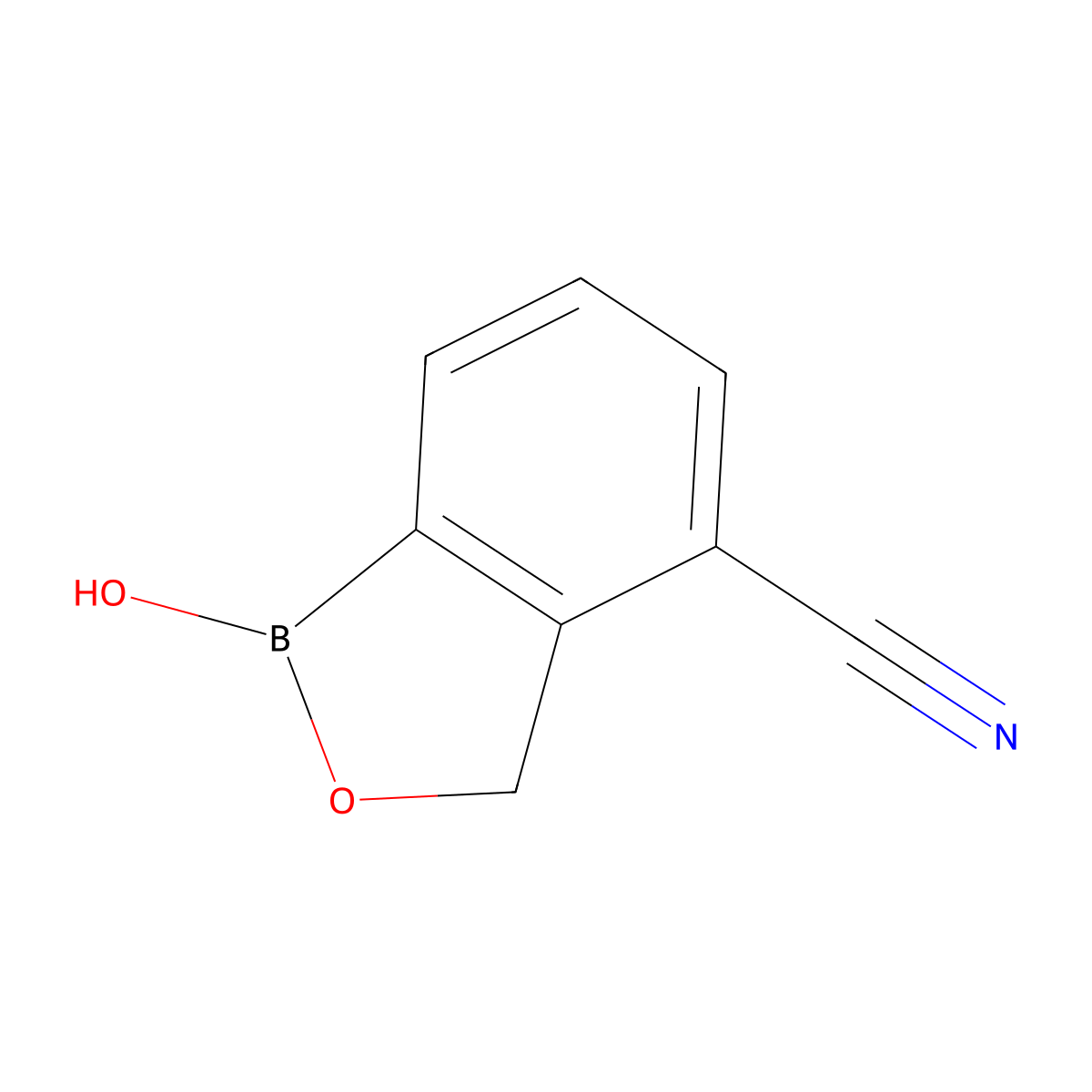 1-Hydroxy-1,3-dihydrobenzo[c][1,2]oxaborole-4-carbonitrile molecular structure, CAS 947162-59-6