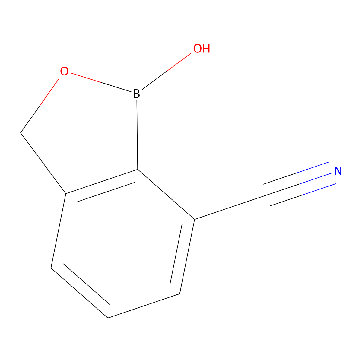 7-Cyano-1,3-dihydro-1-hydroxy-2,1-benzoxaborole molecular structure, CAS 947162-61-0
