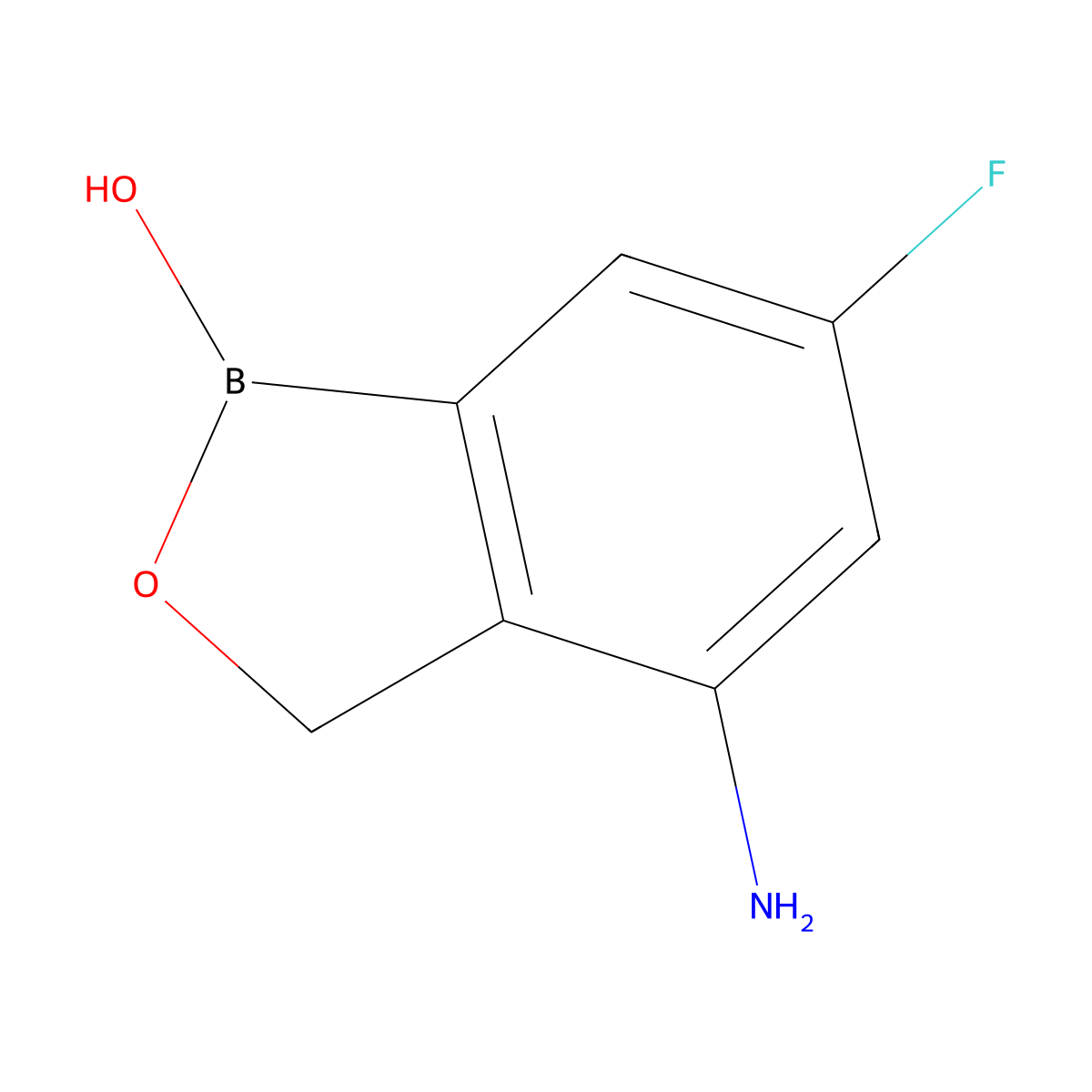 4-Amino-6-fluorobenzo[c][1,2]oxaborol-1(3H)-ol molecular structure, CAS 947165-29-9