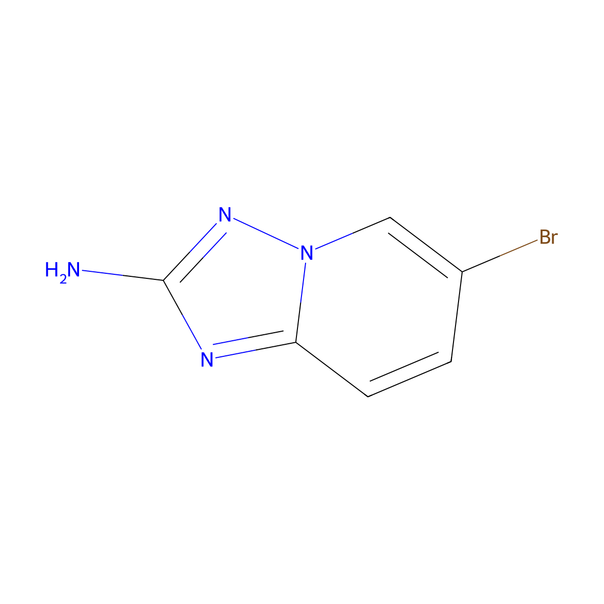 6-Bromo-[1,2,4]triazolo[1,5-a]pyridin-2-amine molecular structure, CAS 947248-68-2