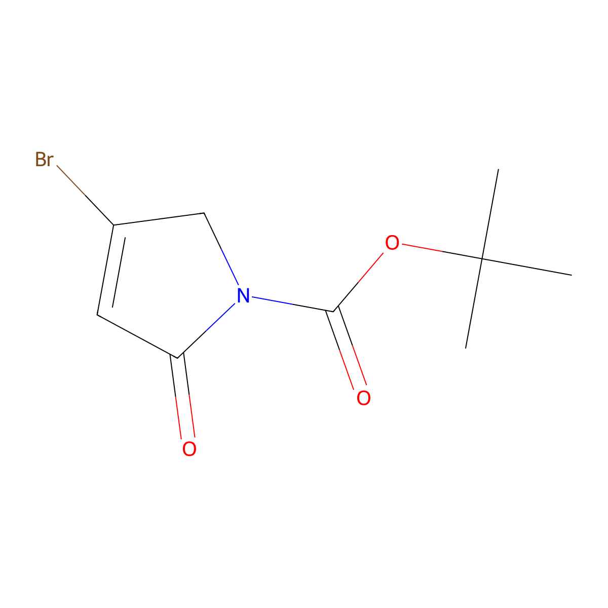 tert-butyl 4-bromo-2-oxo-2,5-dihydro-1H-pyrrole-1-carboxylate molecular structure, CAS 947407-87-6