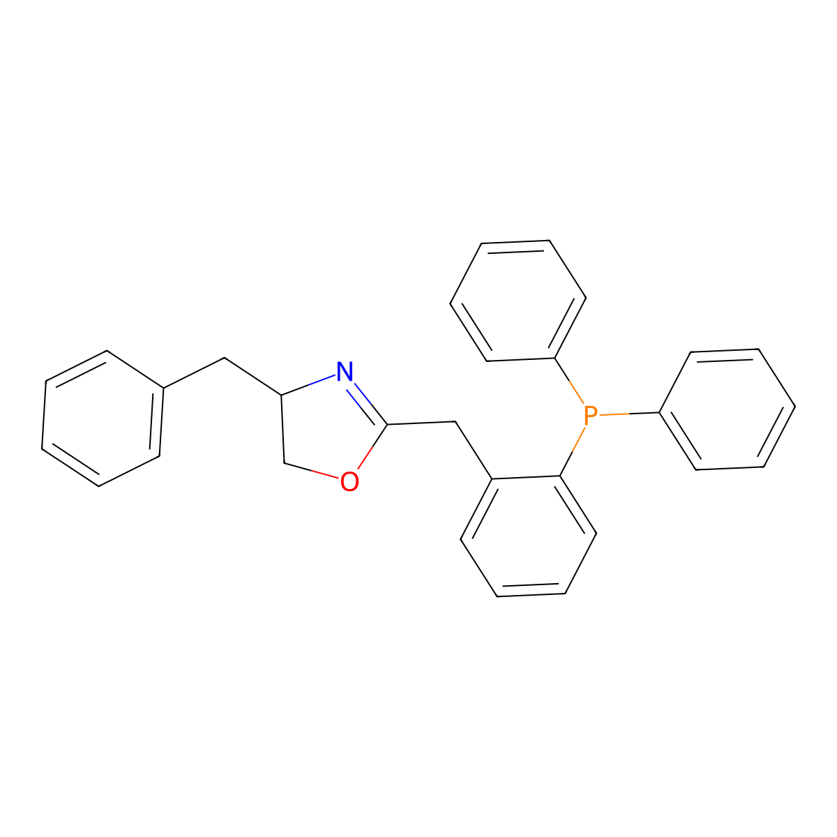 (S)-4-Benzyl-2-(2-(diphenylphosphino)benzyl)-4,5-dihydrooxazole molecular structure, CAS 947618-05-5
