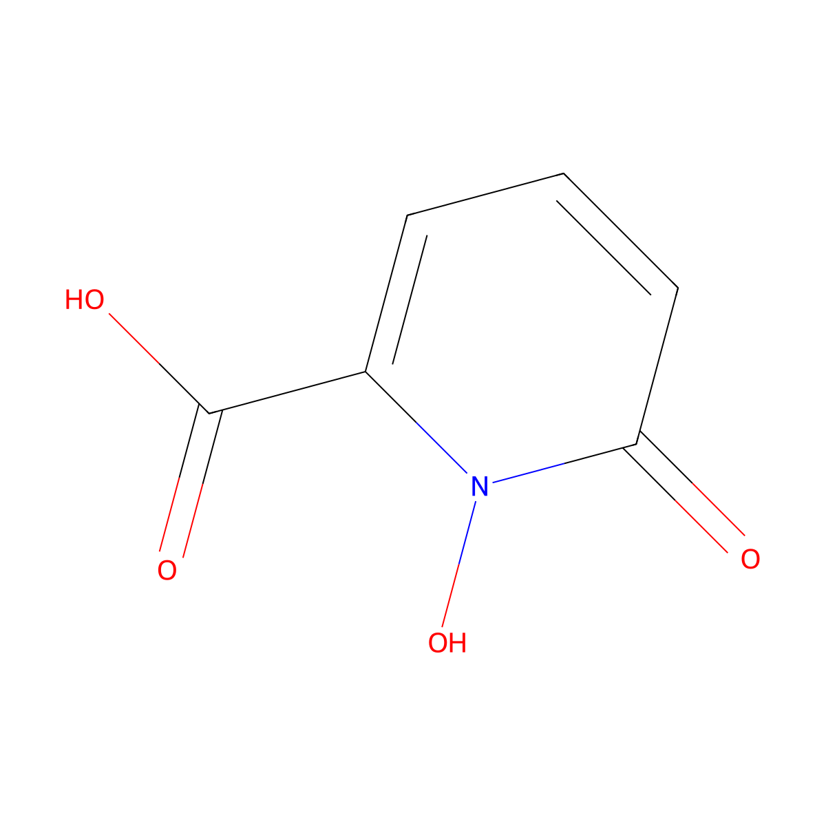 1-Hydroxy-6-oxo-1,6-dihydropyridine-2-carboxylic acid molecular structure, CAS 94781-89-2