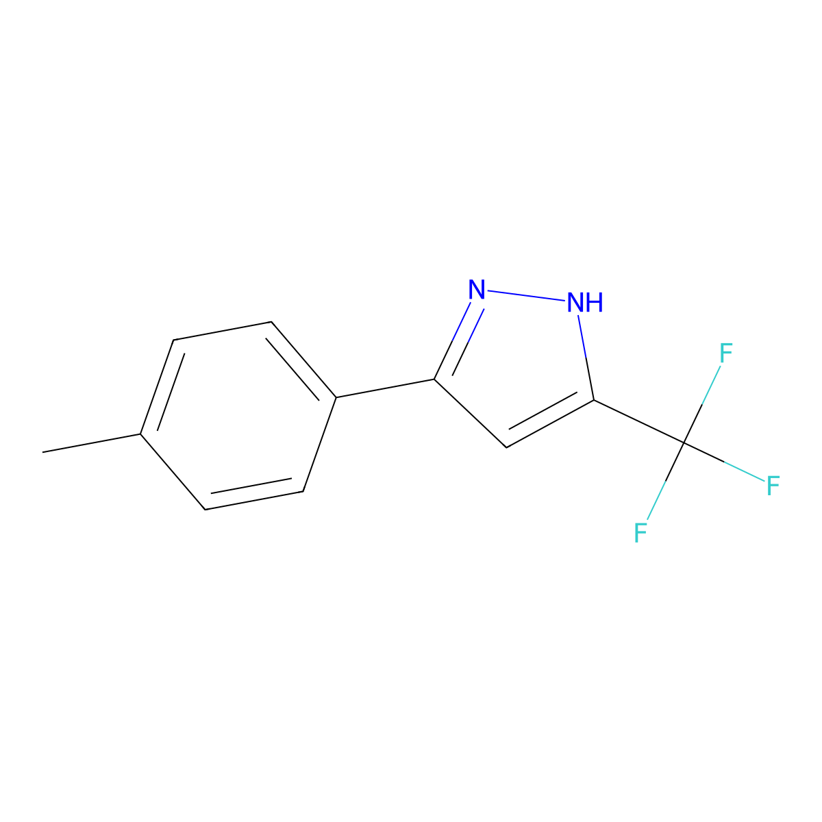 Celecoxib N-des(benzenesulfonamide) molecular structure, CAS 948293-46-7