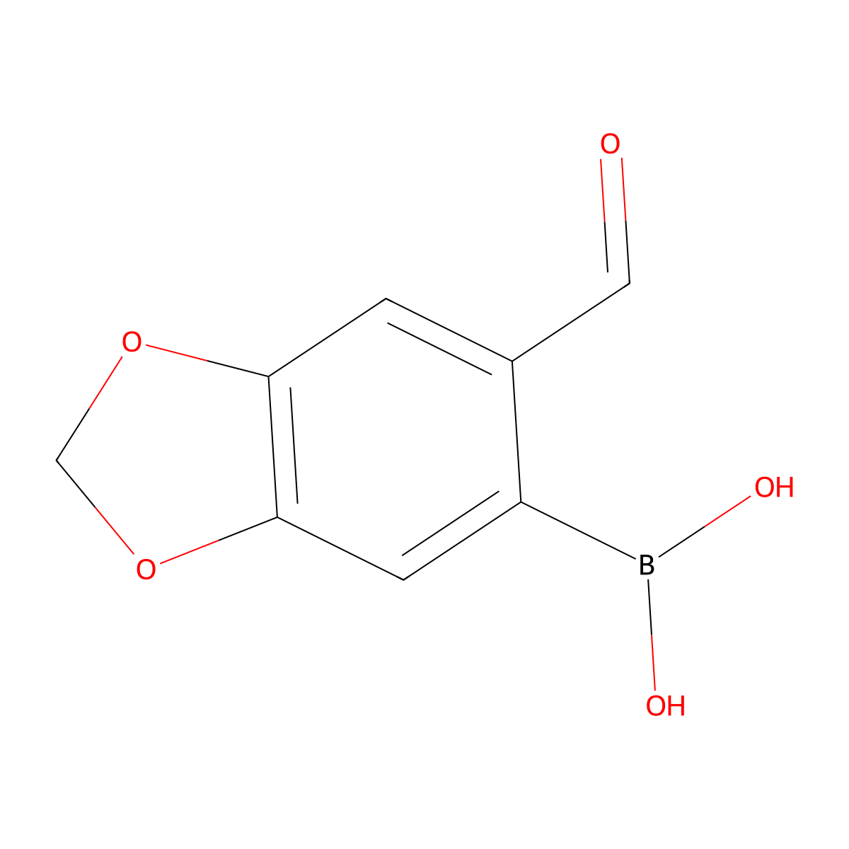 (6-Formyl-2H-1,3-benzodioxol-5-yl)boronic acid molecular structure, CAS 94838-88-7