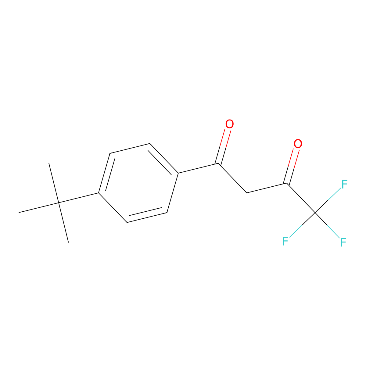 1-(4-Tert-butylphenyl)-4,4,4-trifluorobutane-1,3-dione molecular structure, CAS 94856-12-9
