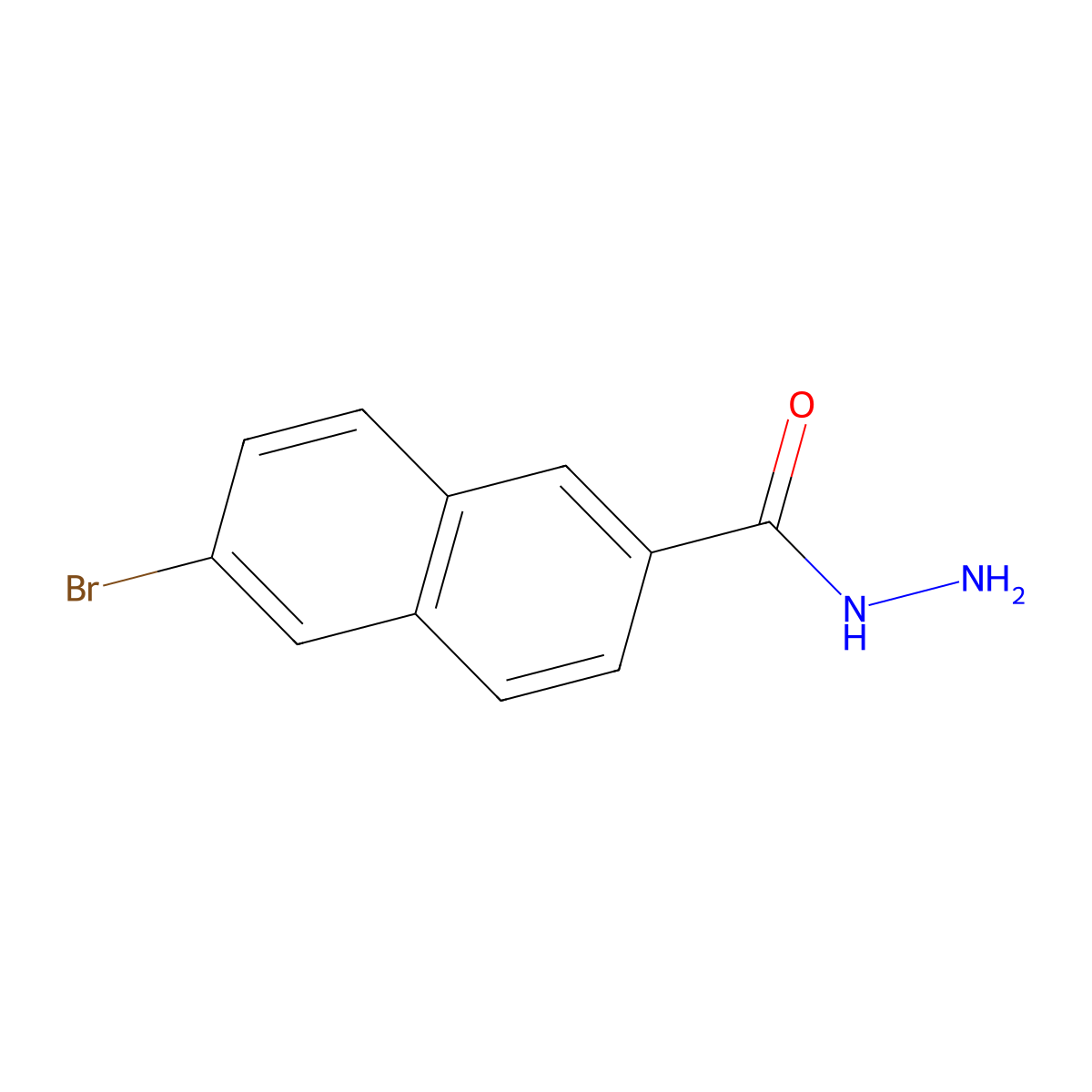 6-Bromo-2-naphthohydrazide molecular structure, CAS 948859-96-9