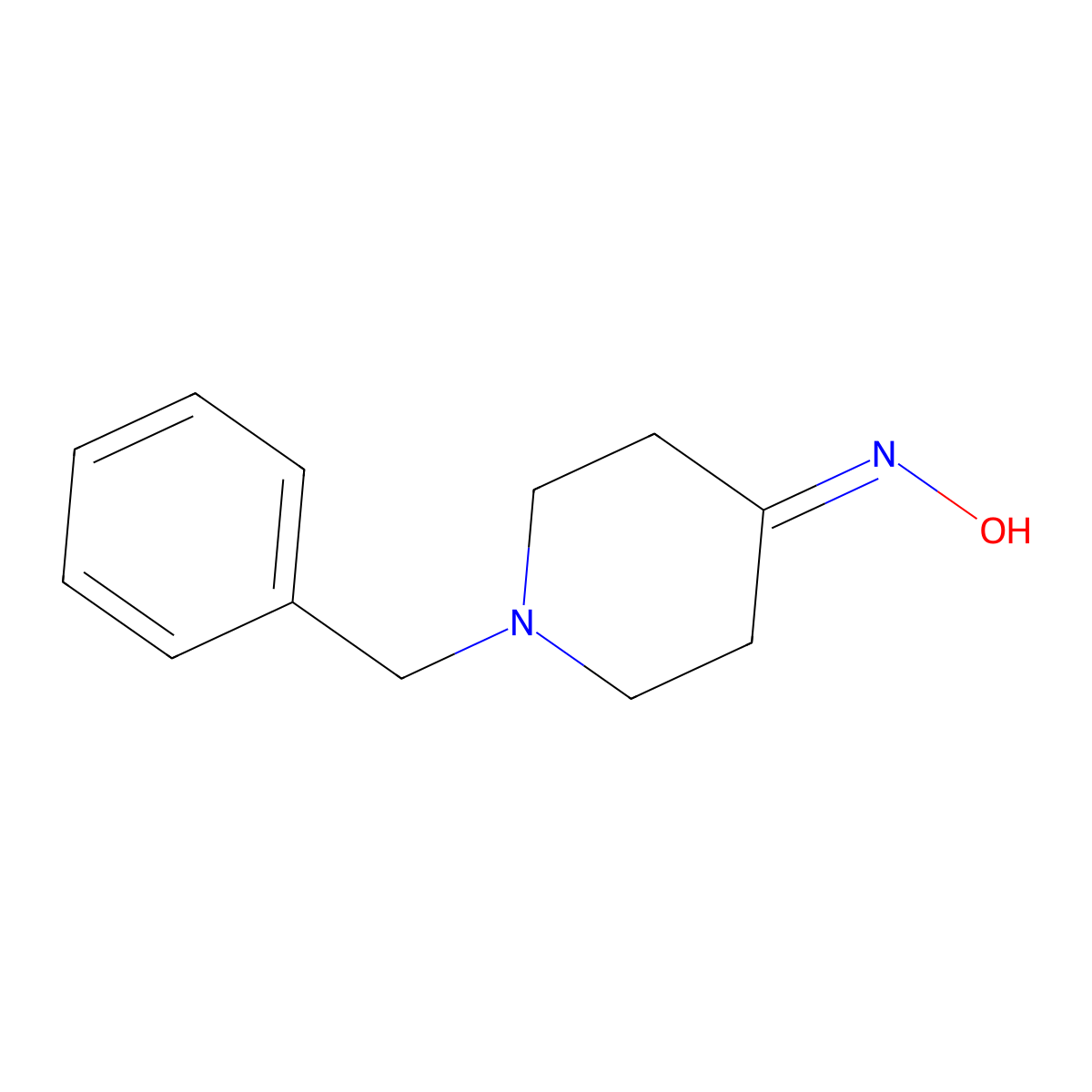 1-Benzyl-4-piperidone oxime molecular structure, CAS 949-69-9