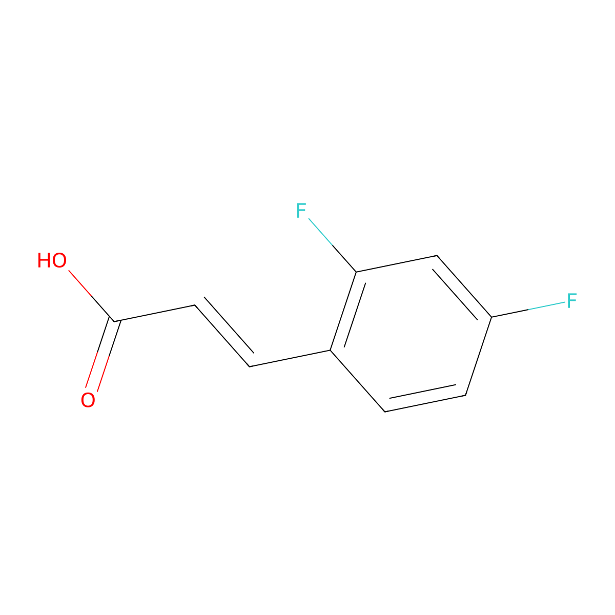 2,4-Difluorocinnamic Acid molecular structure, CAS 94977-52-3