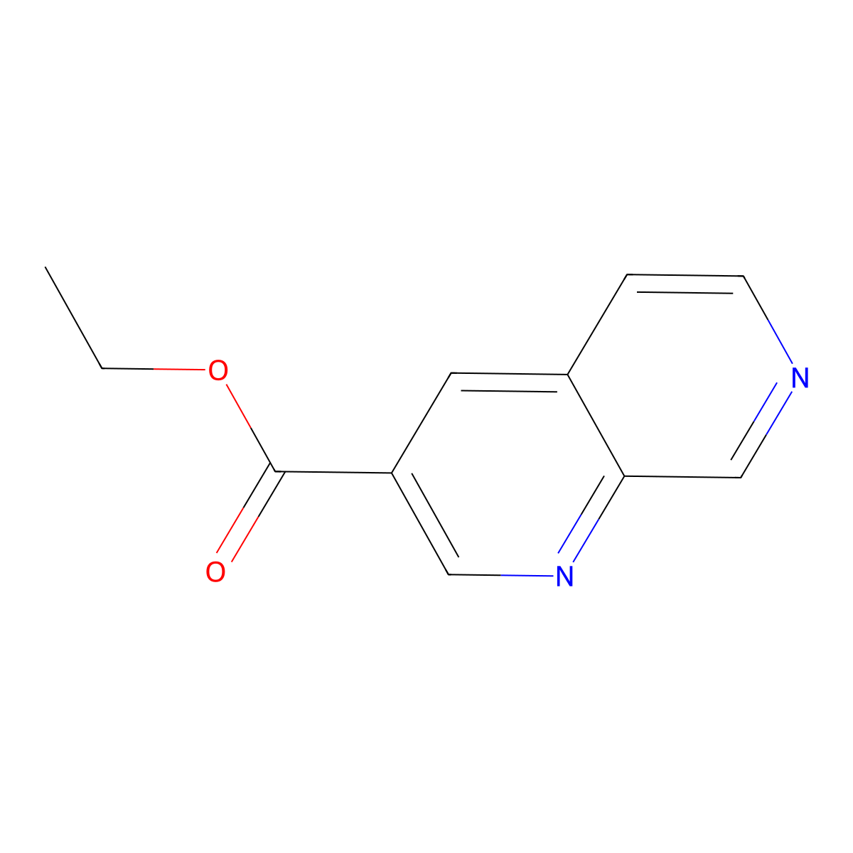 Ethyl 1,7-naphthyridine-3-carboxylate molecular structure, CAS 949922-44-5