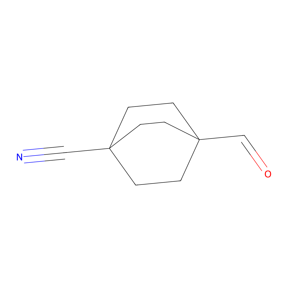 4-Formylbicyclo[2.2.2]octane-1-carbonitrile molecular structure, CAS 94994-23-7