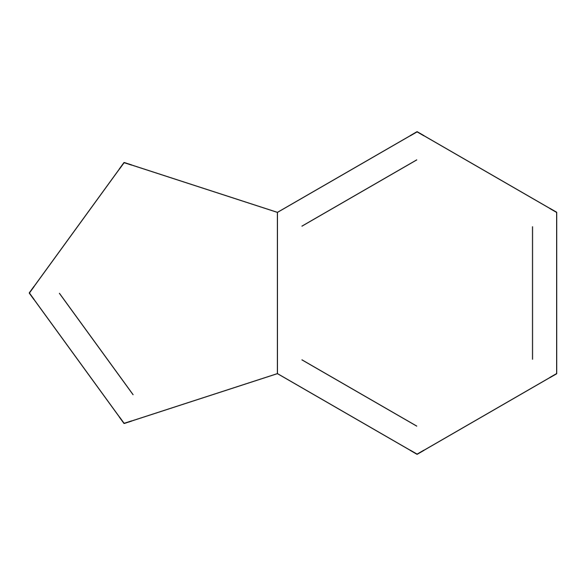 Indene molecular structure, CAS 95-13-6