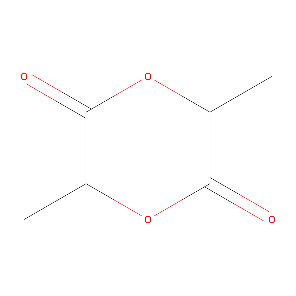 Lactide molecular structure, CAS 95-96-5