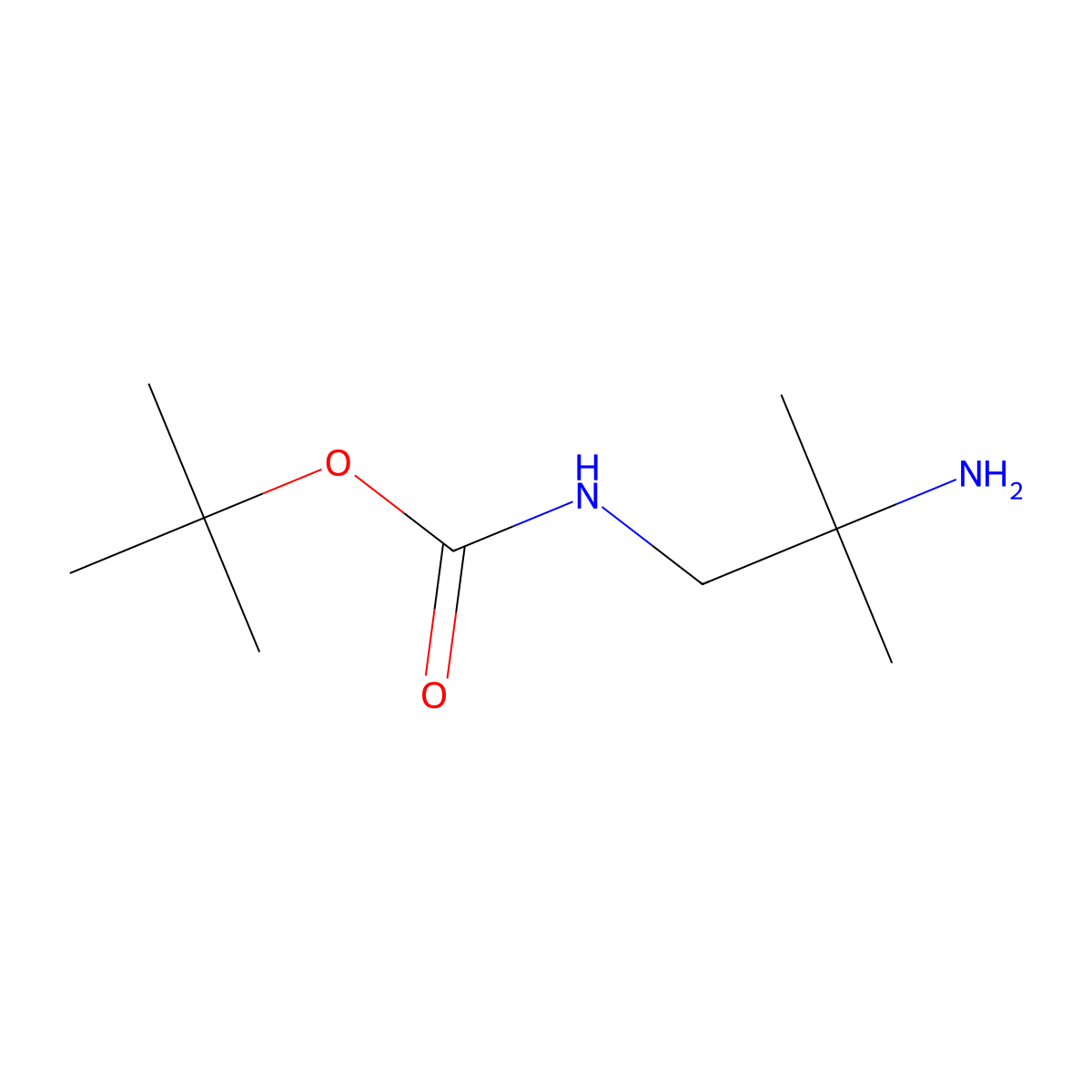 tert-butyl N-(2-amino-2-methylpropyl)carbamate molecular structure, CAS 95034-05-2