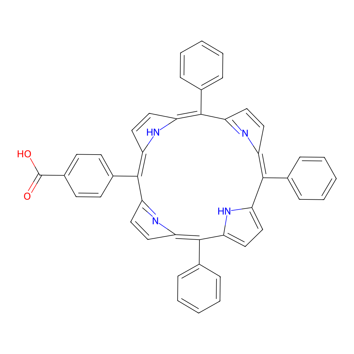 5-(4-Carboxyphenyl)-10,15,20-triphenylporphyrin molecular structure, CAS 95051-10-8