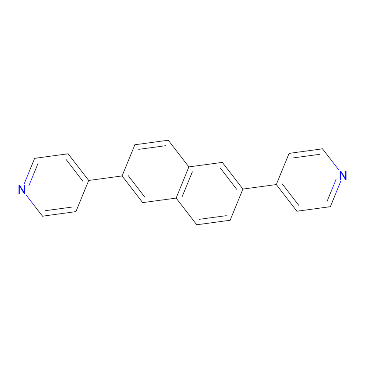 2,6-Di(pyridin-4-yl)naphthalene molecular structure, CAS 950520-39-5