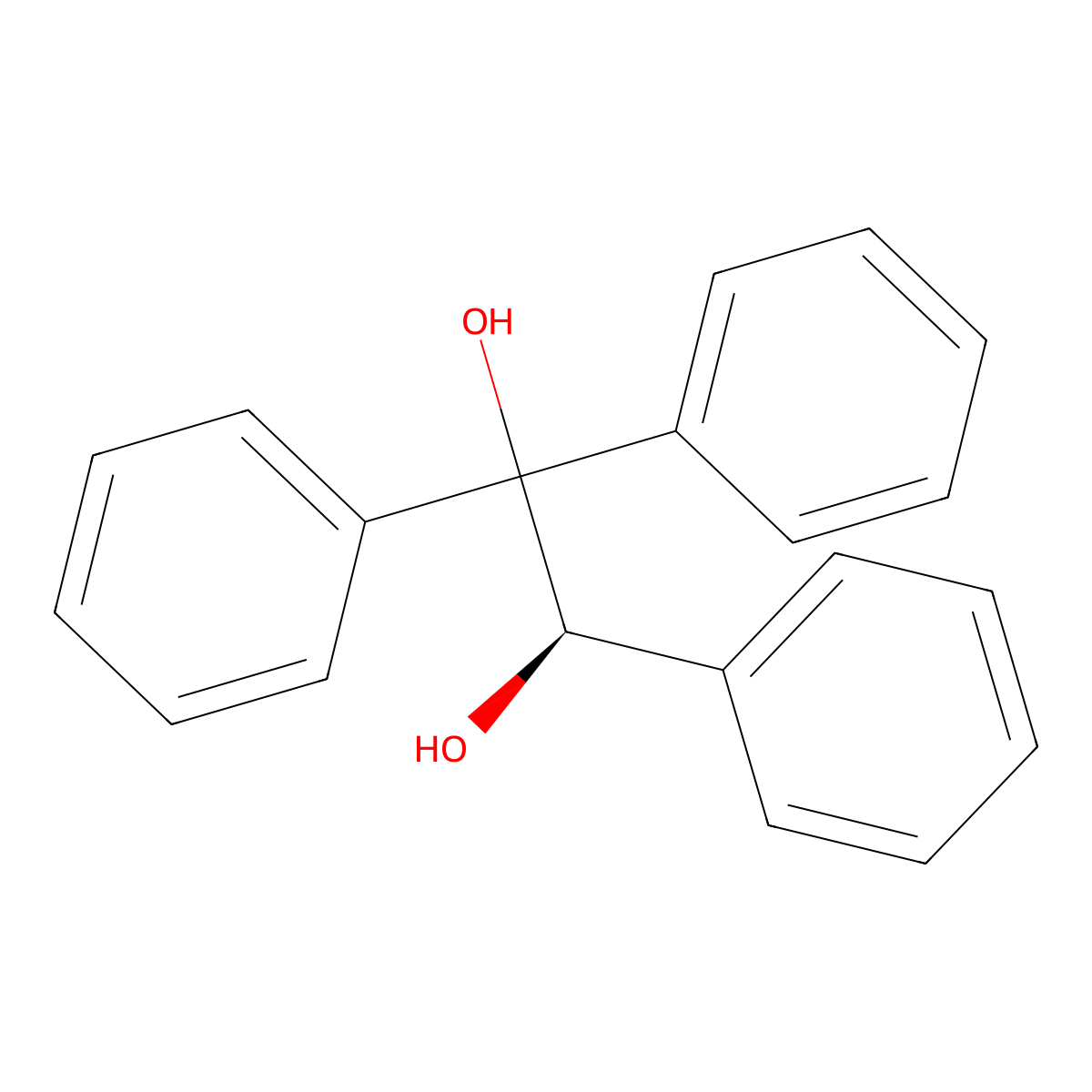 (R)-(+)-1,1,2-Triphenyl-1,2-ethanediol molecular structure, CAS 95061-46-4