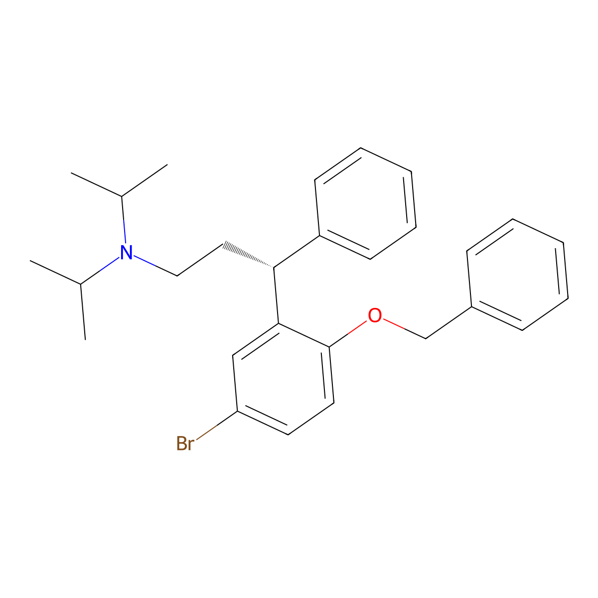(R)-3-(2-benzyloxy)-5-bromophenyl)-N,N-diisopropyl-3-phenylpropan-1-amine molecular structure, CAS 950773-38-3