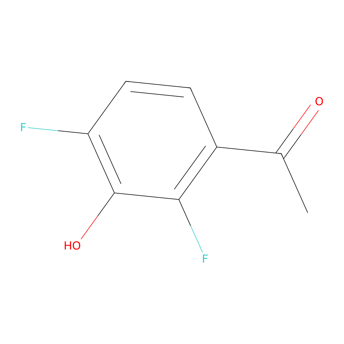1-(2,4-Difluoro-3-hydroxyphenyl)ethan-1-one molecular structure, CAS 951163-65-8