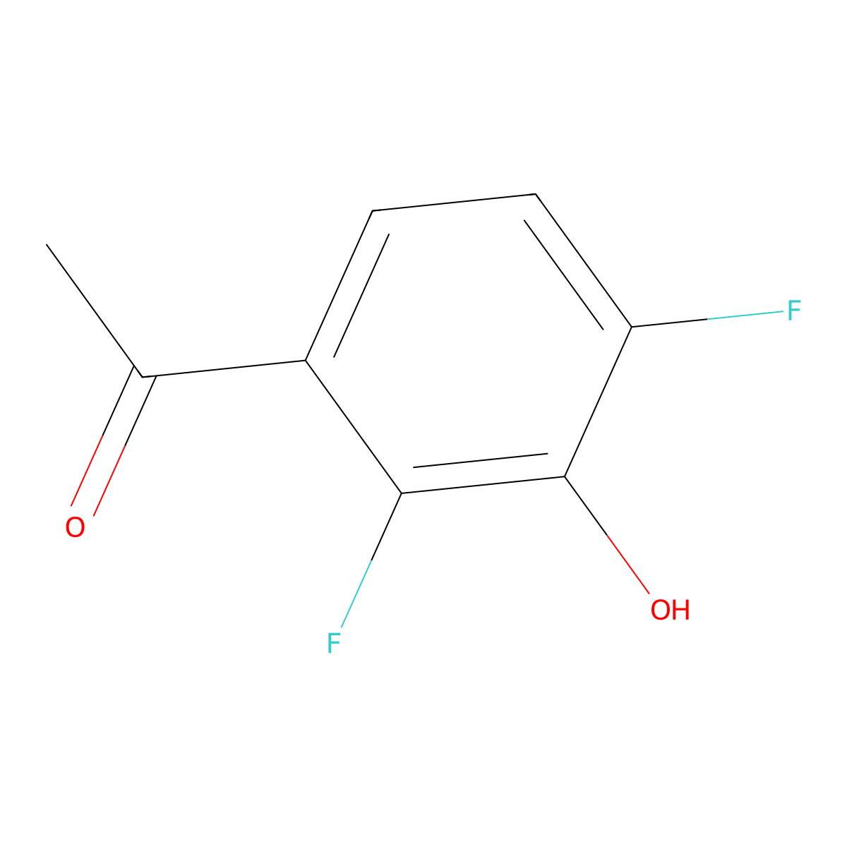 1-(2,4-Difluoro-3-hydroxyphenyl)ethan-1-one molecular structure, CAS 951163-65-8