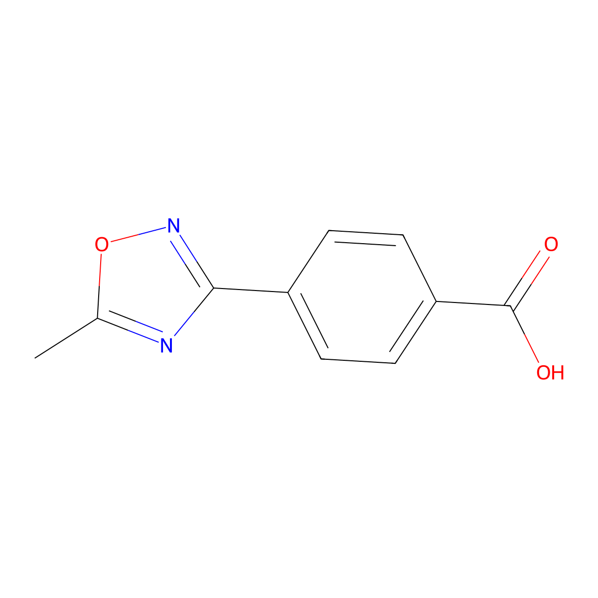 4-(5-Methyl-1,2,4-oxadiazol-3-yl)benzoic acid molecular structure, CAS 95124-68-8