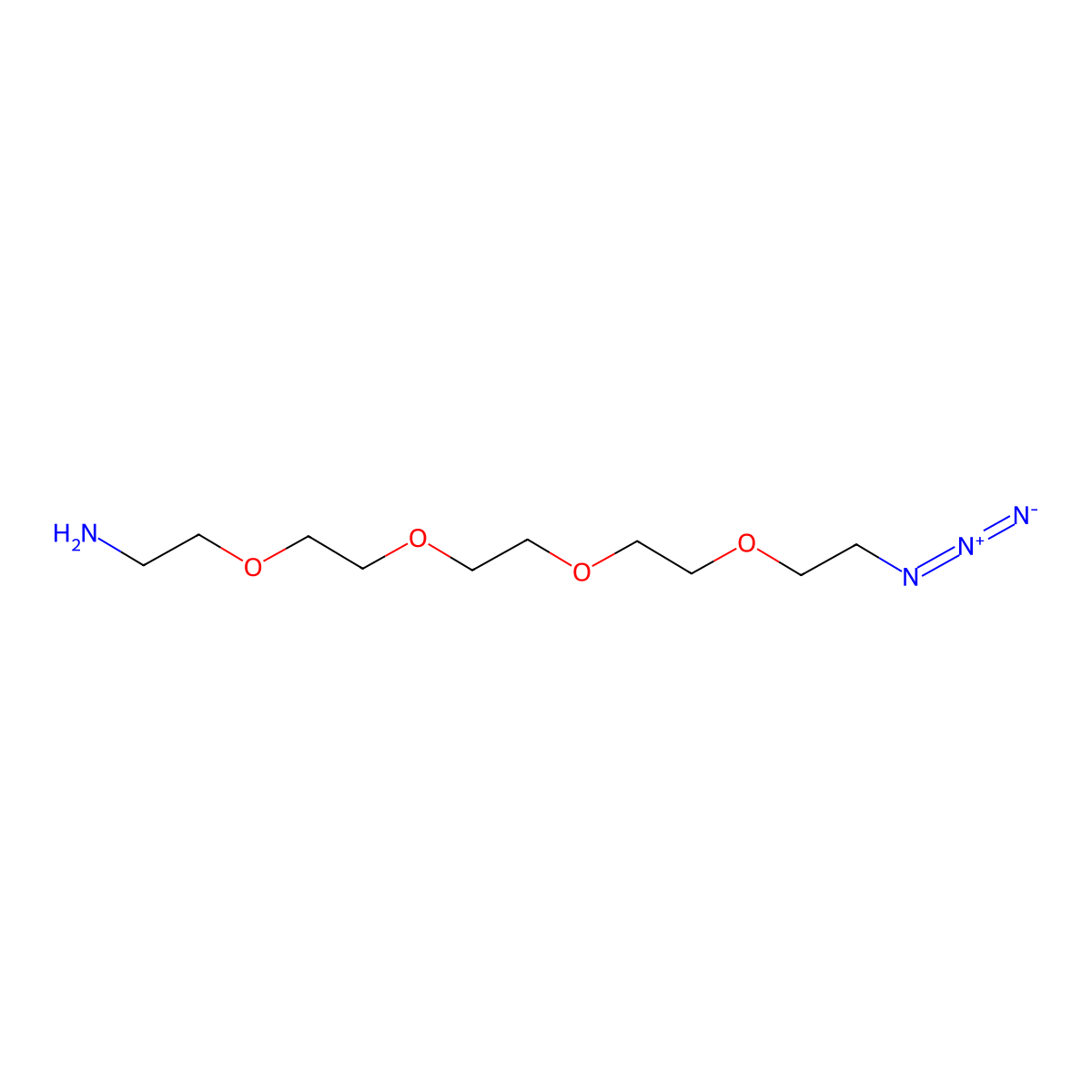 Azido-PEG4-Amine molecular structure, CAS 951671-92-4