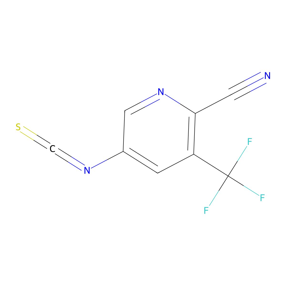 5-Isothiocyanato-3-(trifluoromethyl)pyridine-2-carbonitrile molecular structure, CAS 951753-87-0