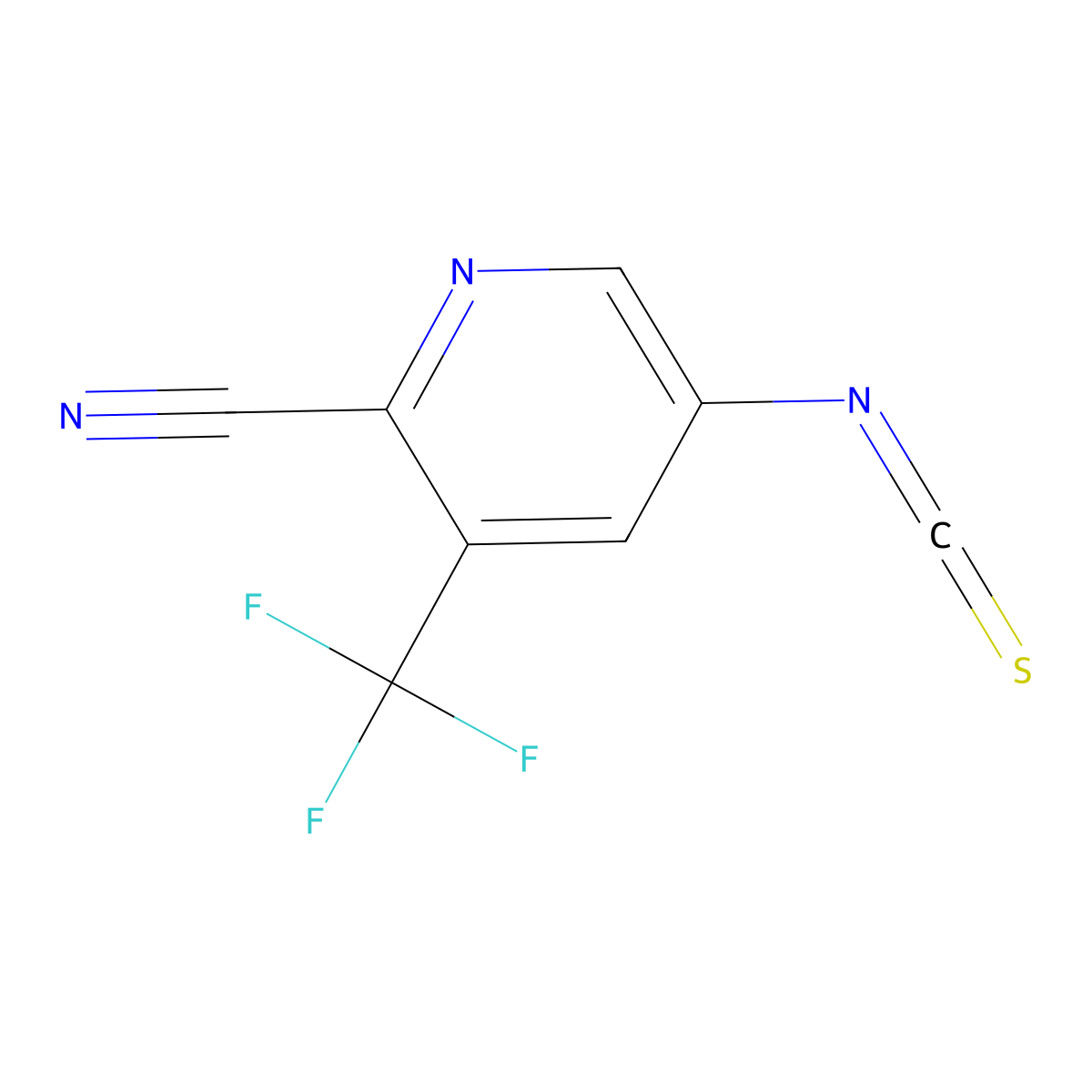 5-Isothiocyanato-3-(trifluoromethyl)pyridine-2-carbonitrile molecular structure, CAS 951753-87-0