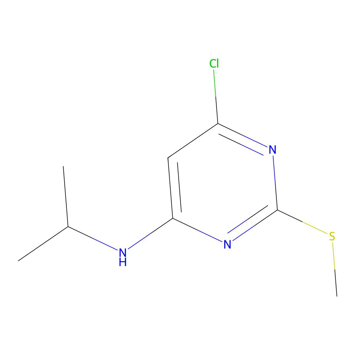 4-Chloro-6-isopropylamino-2-methylthiopyrimidine molecular structure, CAS 951884-54-1