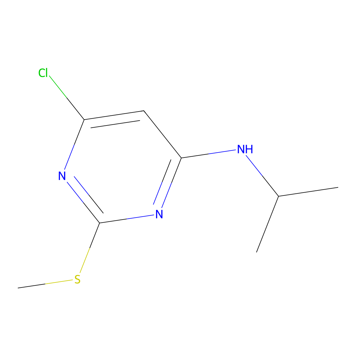 4-Chloro-6-isopropylamino-2-methylthiopyrimidine molecular structure, CAS 951884-54-1