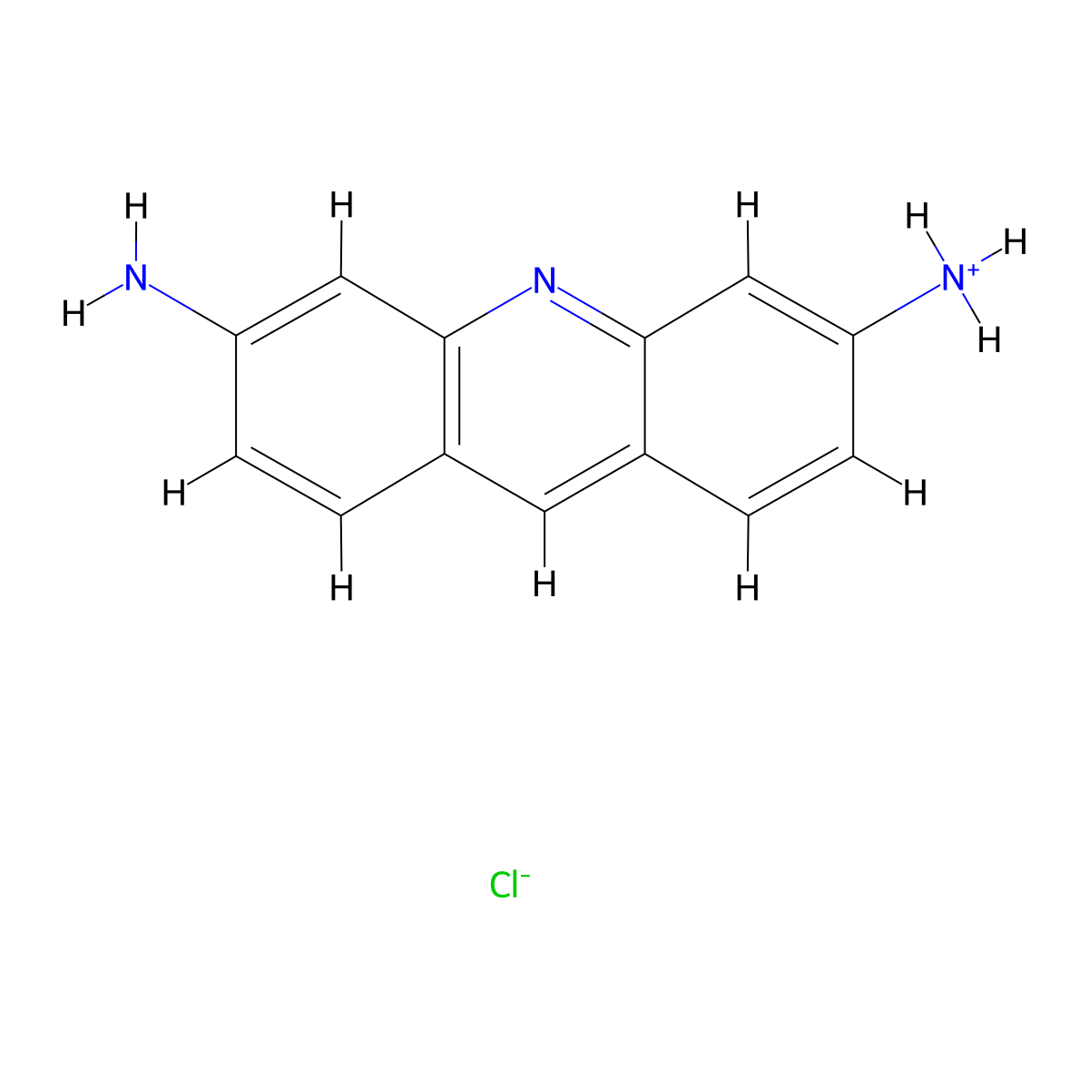 (6-aminoacridin-3-yl)azanium chloride molecular structure, CAS 952-23-8