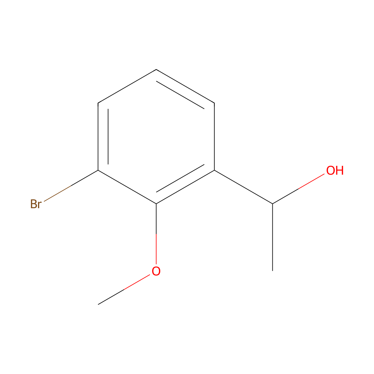 (S)-1-(3-Bromo-2-methoxyphenyl)ethanol molecular structure, CAS 952103-45-6