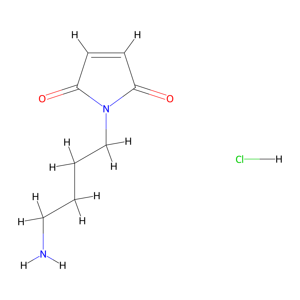 1-(4-Aminobutyl)-1H-pyrrole-2,5-dione hydrochloride molecular structure, CAS 952292-18-1