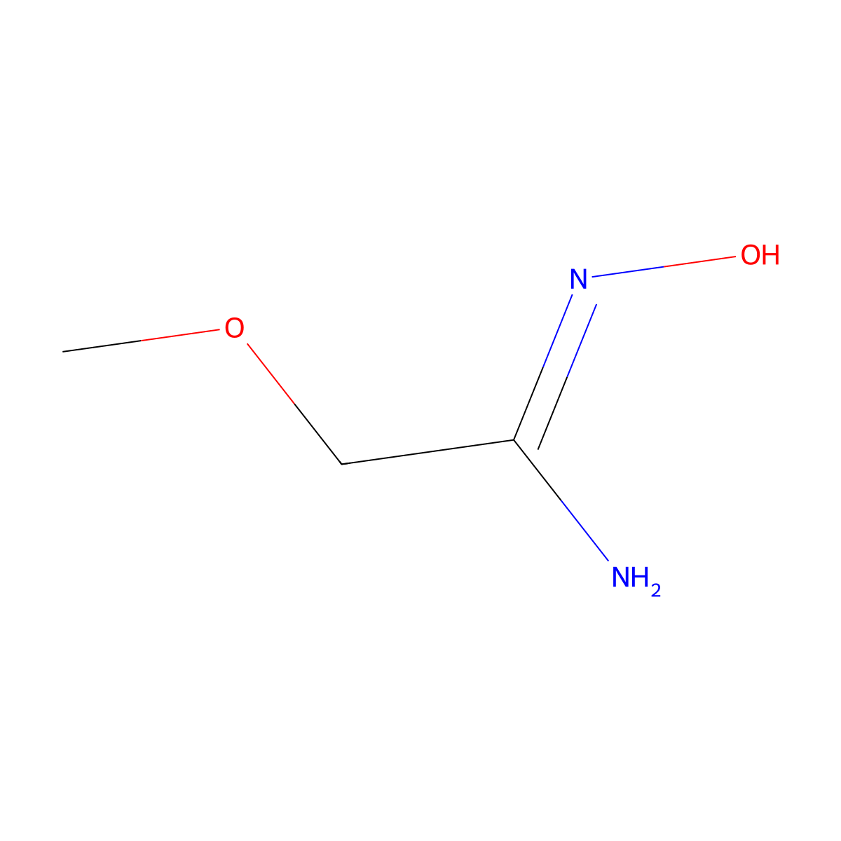 N'-hydroxy-2-methoxyethanimidamide molecular structure, CAS 95298-88-7