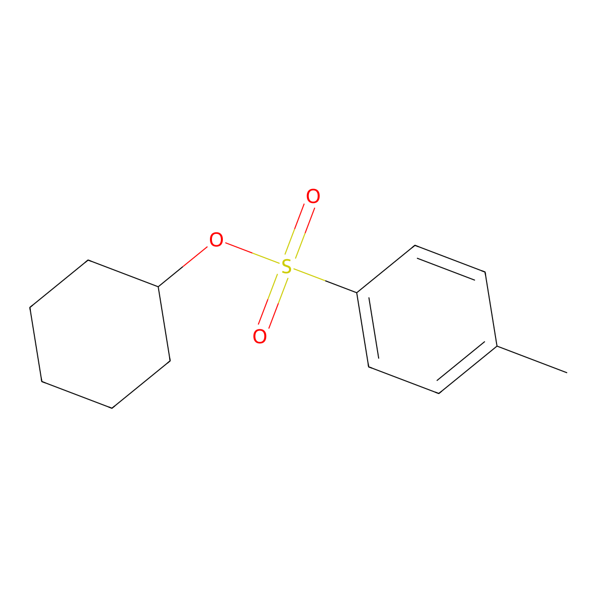 Cyclohexyl p-toluenesulfonate molecular structure, CAS 953-91-3