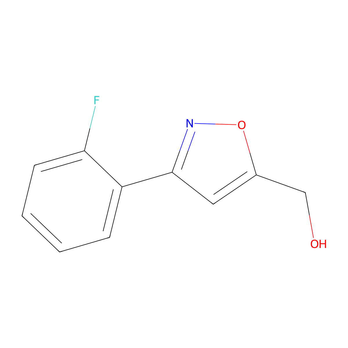 (3-(2-Fluorophenyl)isoxazol-5-yl)methanol molecular structure, CAS 953046-62-3