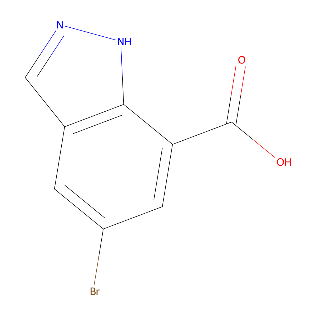 5-Bromo-1H-indazole-7-carboxylic acid molecular structure, CAS 953409-99-9