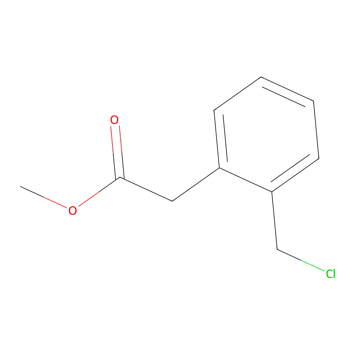 Methyl 2-[2-(chloromethyl)phenyl]acetate molecular structure, CAS 95360-33-1
