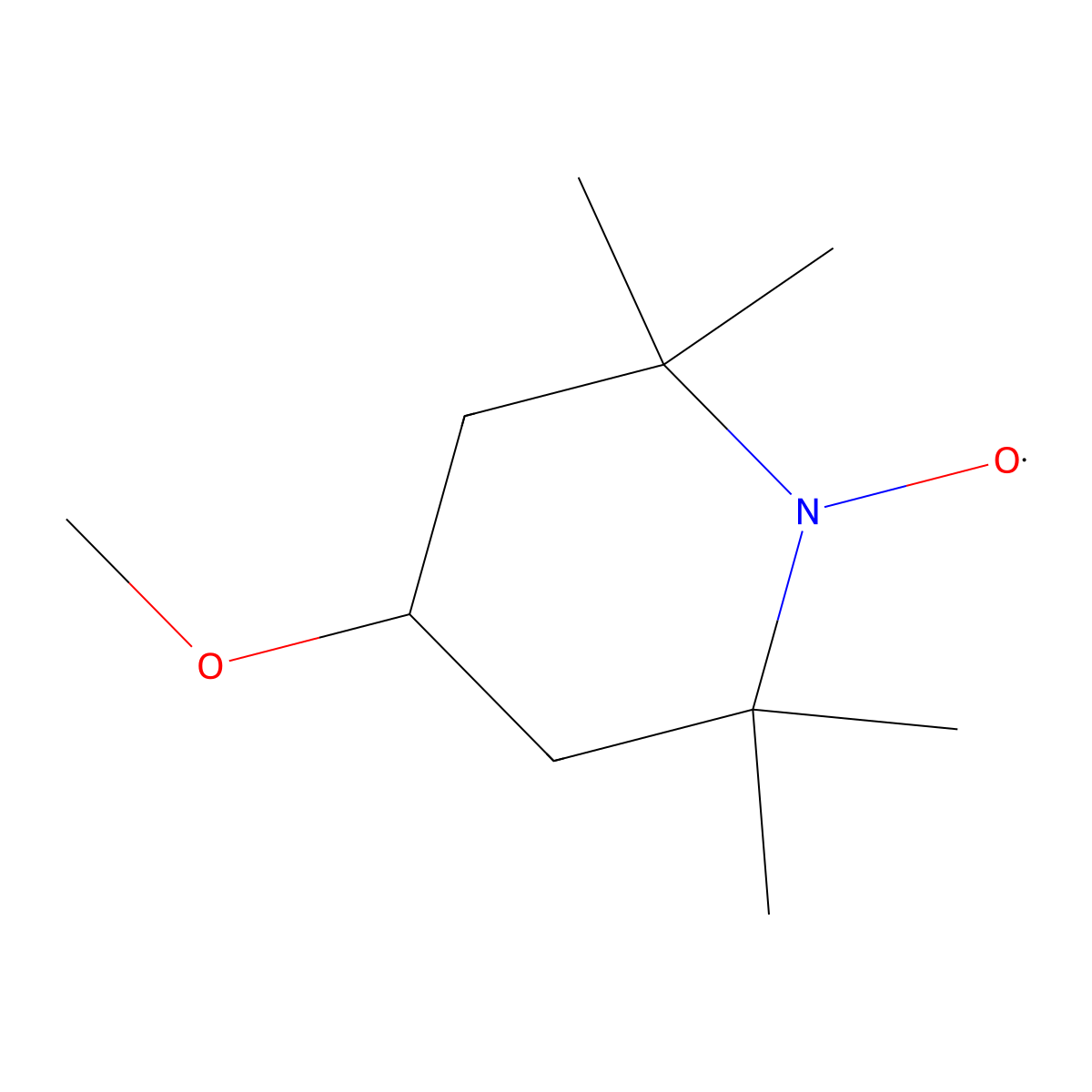 4-Methoxy-2,2,6,6-tetramethyl-1-piperidinyloxy molecular structure, CAS 95407-69-5