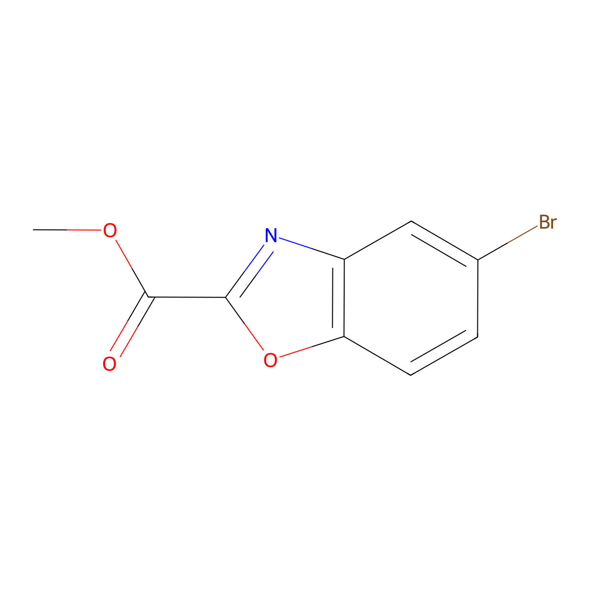 Methyl 5-bromobenzo[d]oxazole-2-carboxylate molecular structure, CAS 954239-61-3