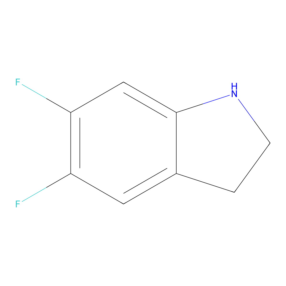 5,6-Difluoroindoline molecular structure, CAS 954255-04-0