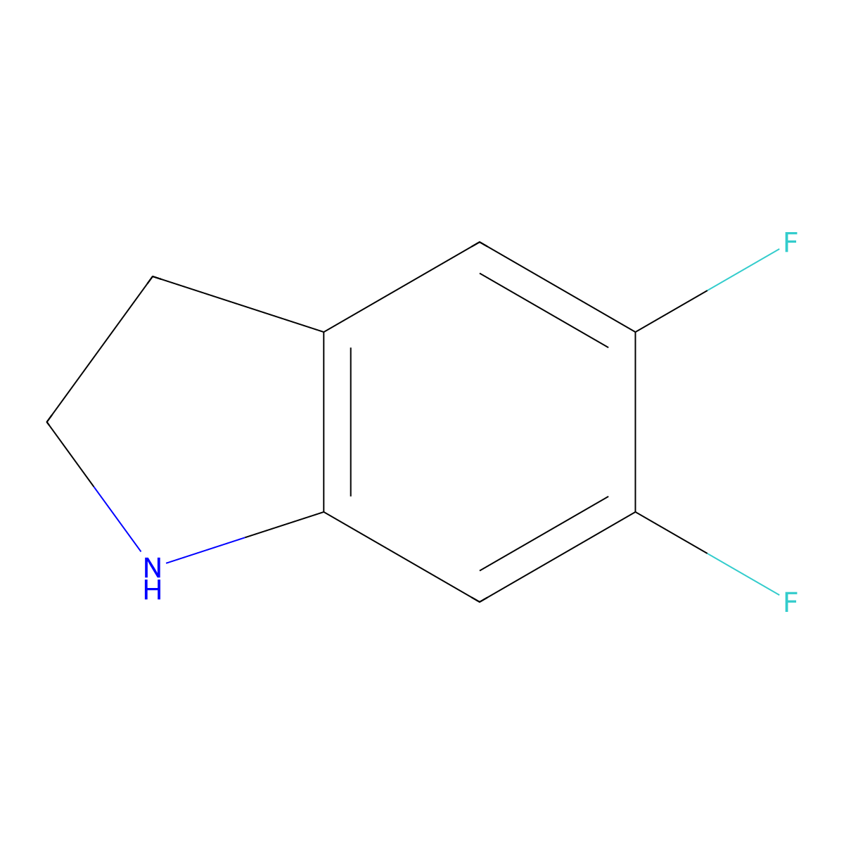 5,6-Difluoroindoline molecular structure, CAS 954255-04-0